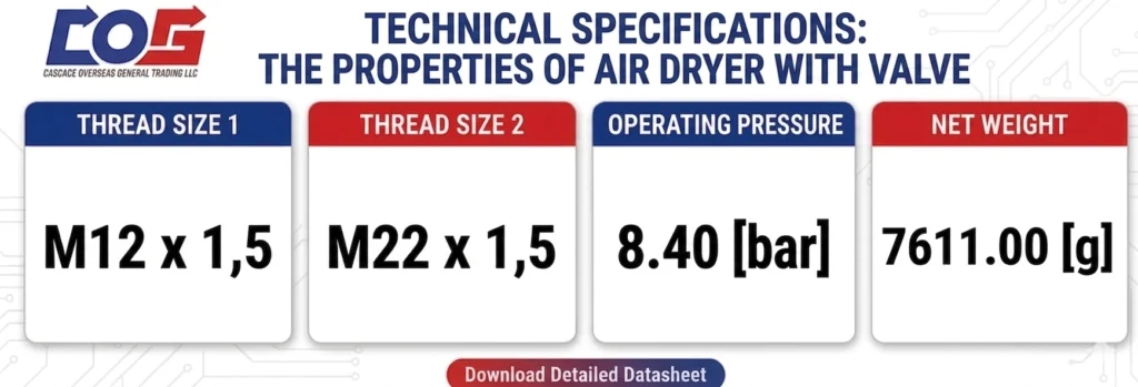 Scania Air Dryer with valve properties